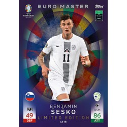 Topps Match Attax UEFA EURO 2024 Euro Master Limited Edition Benjamin Šeško (Slovenia)